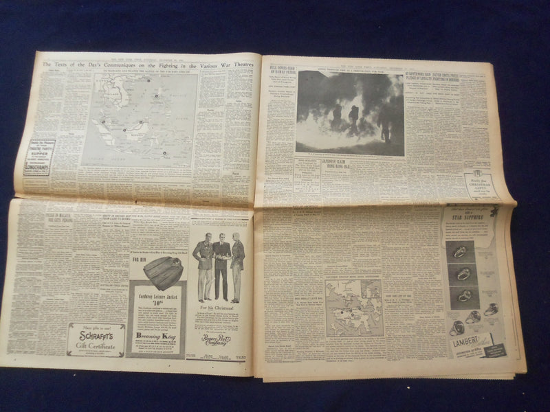 1941 DEC 20 NEW YORK TIMES - JAPANESE IN HONG KONG, BRITISH STILL FIGHT- NP 6485
