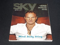 2010 NOVEMBER SKY MAGAZINE - STING FRONT COVER - E 17121