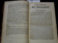 1850 COURS ELEMENTAIRE D'HISTOIRE NATURELLE FRENCH VOLUME - KD 7713