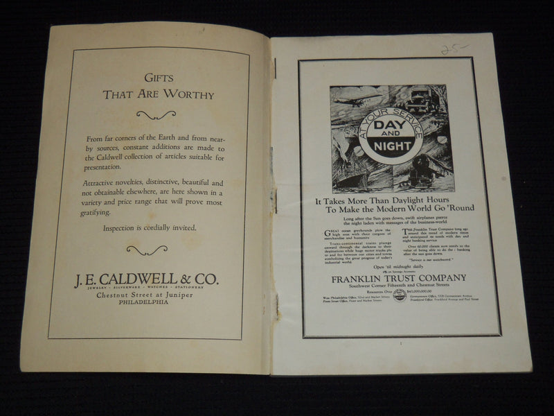 1928 SEPTEMBER PHILADELPHIA RIDERS & DRIVERS HORSE SHOW PROGRAM - J 7496