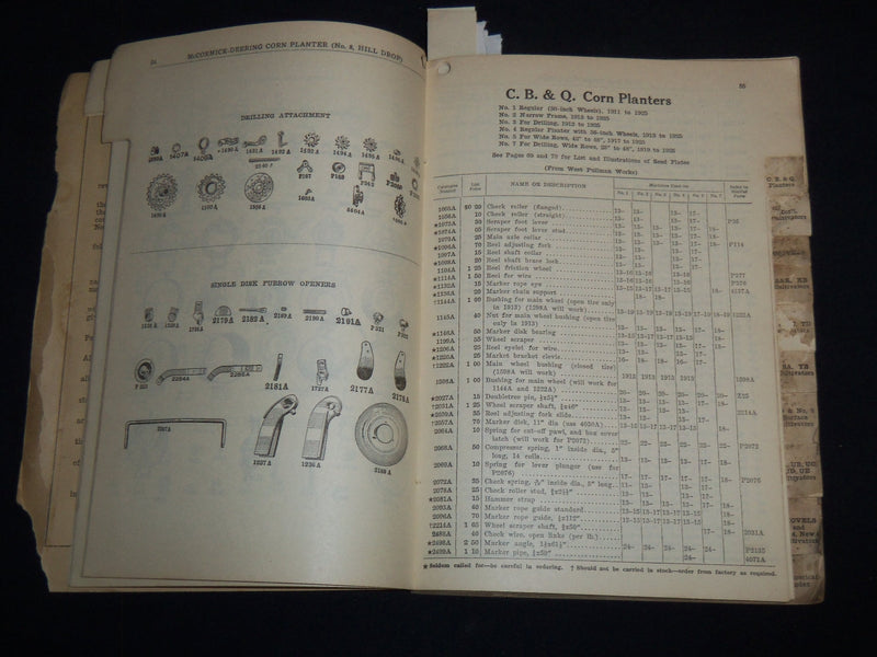 1925 INTERNATIONAL HARVESTER CATALOG AND PRICE LIST FOR REPAIR PARTS - J 8588