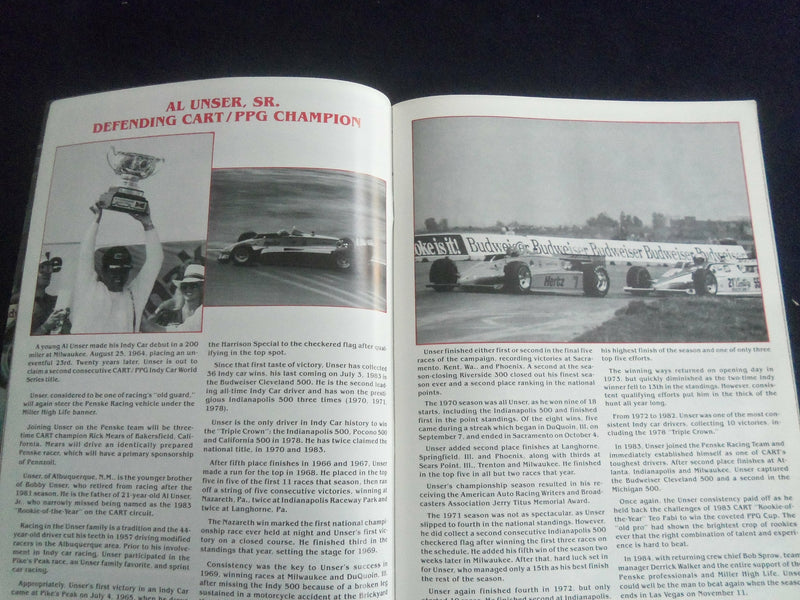 1984 JULY 6-8 BUDWEISER CLEVELAND GRAND PRIX RACING PROGRAM - SP 3804B