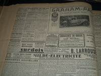 1929 APRIL-JUNE LE TEMPS FRENCH NEWSPAPER BOUND VOLUME - VB 17