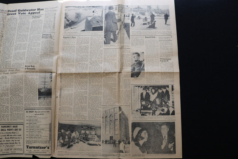 1963 NOVEMBER 23 BARABOO NEWS REPUBLIC NEWSPAPER - NATION MOURNS KENNEDY- K 2942