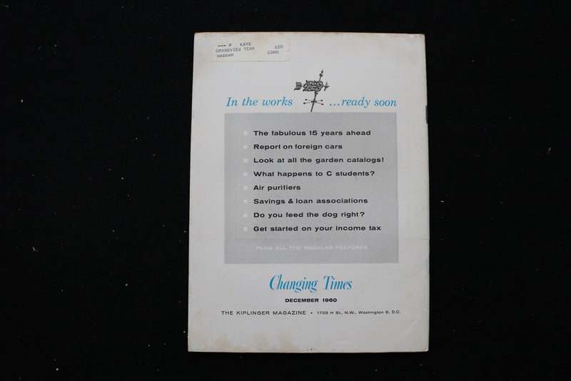 1960 DECEMBER CHANGING TIMES MAGAZINE - THE 1961 CARS COVER - E 10902