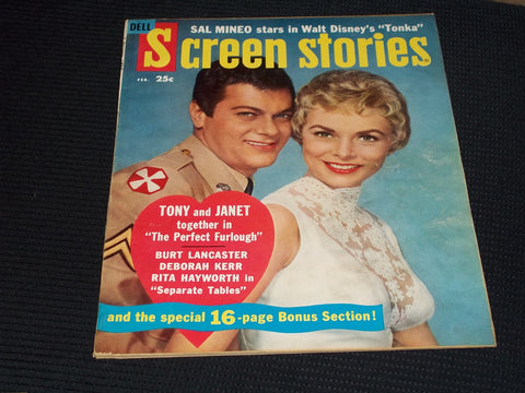 1959 FEBRUARY SCREEN STORIES MAGAZINE - TONY CURTIS JANET LEIGH COVER - E 15899