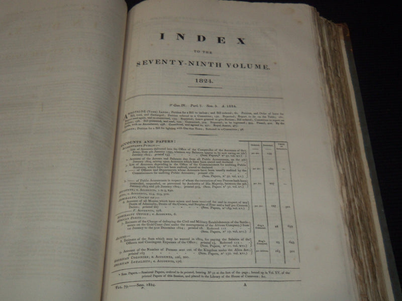 1824-1825 JOURNALS OF THE HOUSE OF LORDS VOLUME NO. 79 - #190