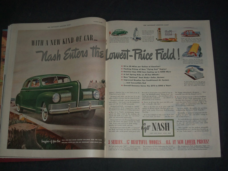 1940 NOVEMBER 23 THE SATURDAY EVENING POST MAGAZINE- ILLUSTRATED COVER- SP 2475B