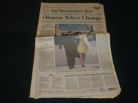 2009 JANUARY 21 WASHINGTON POST NEWSPAPER - OBAMA TAKES CHARGE - NP 4923
