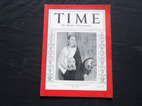 1934 OCTOBER 1 TIME MAGAZINE - VASSAR'S HENRY NOBLE MACCRACKEN - T 437