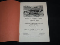 1951 LLOYD C. GUYER ABERDEEN-ANGUS BREEDERS' DISPERSAL SALE CATALOG - J 9107