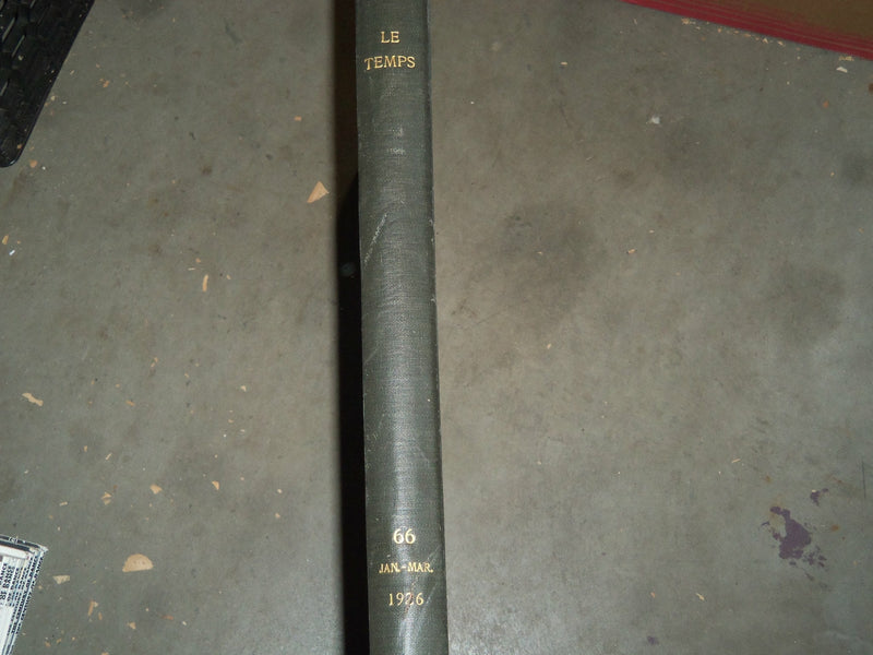 1926 JANUARY-MARCH LE TEMPS FRENCH NEWSPAPER BOUND VOLUME - VB 1