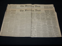 1862 MAY 24 & 30 THE EVENING POST NEWSPAPER LOT OF 2 - CIVIL WAR - NP 4942