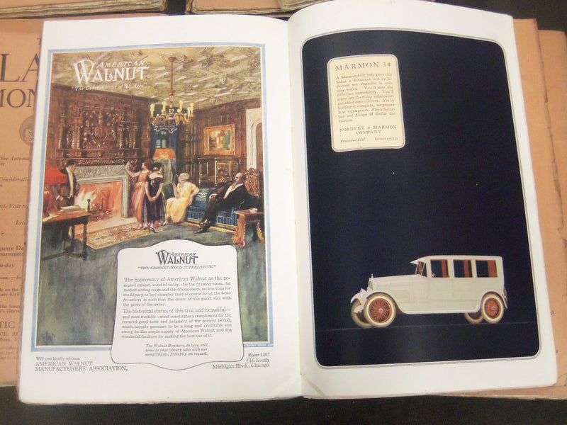 1921 THE ATLANTIC MONTHLY MAGAZINE LOT 9 ISSUES - GREAT COLOR ADS - WR 341D
