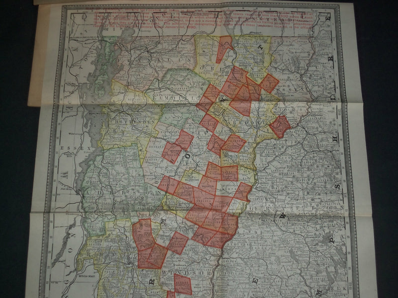 1889-1890 VERMONT AGRICULTURAL AND MANUFACTURING INTERESTS REPORT - J 4402