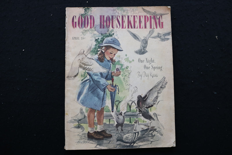 1946 APRIL GOOD HOUSEKEEPING MAGAZINE - ONE NIGHT, ONE SPRING COVER - SP 2616A