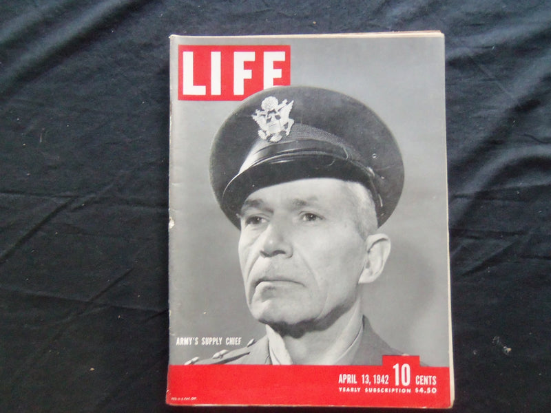1942 APRIL 13 LIFE MAGAZINE - GENERAL BREHON SOMERVELL - L 282