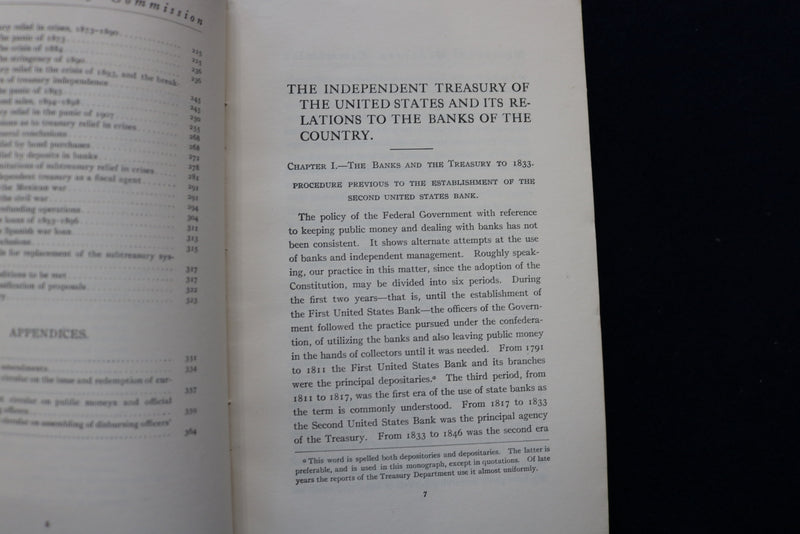 1910 NATIONAL MONETARY COMMISSION SENATE PUBLICATIONS - LOT OF 6 - O 3402