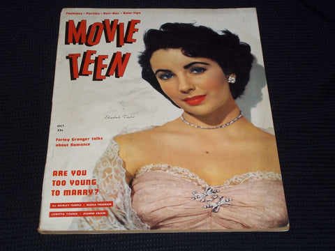 1949 OCTOBER MOVIE TEEN MAGAZINE - LIZ TAYLOR FRONT COVER - E 15013