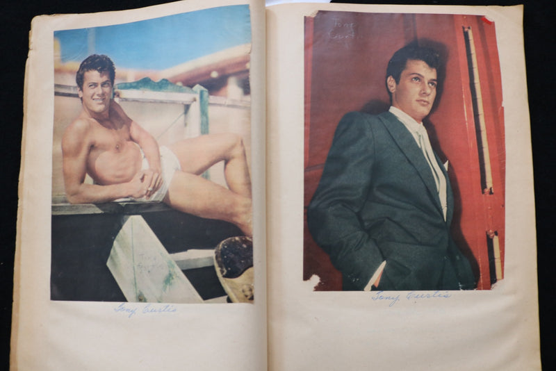 HOLLYWOOD ACTORS SCRAPBOOK - RONALD REAGAN - JOHN DEREK - ALAN LADD - E 24916