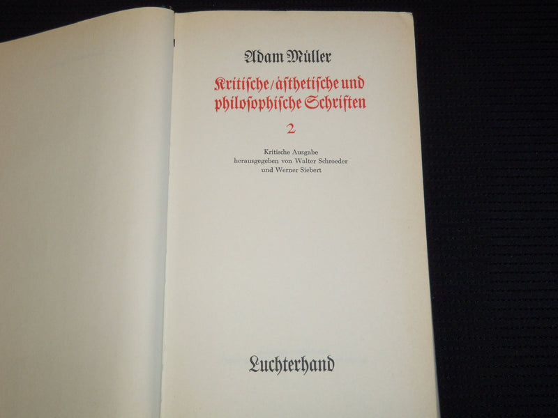 1967 KRITISCHE, ÄSTHETISCHE UND PHILOSOPHISCHE SCHRIFTEN VOLUME 1 & 2 - KD 4669D