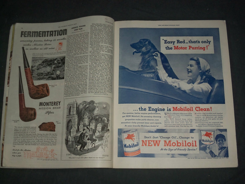 1946 OCTOBER 12 THE SATURDAY EVENING POST MAGAZINE - ILLUSTRATED COVER- SP 2477H