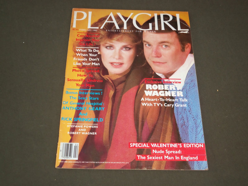 1982 FEBRUARY PLAYGIRL MAGAZINE - STEFANIE POWERS AND ROBERT WAGNER - SP 9217