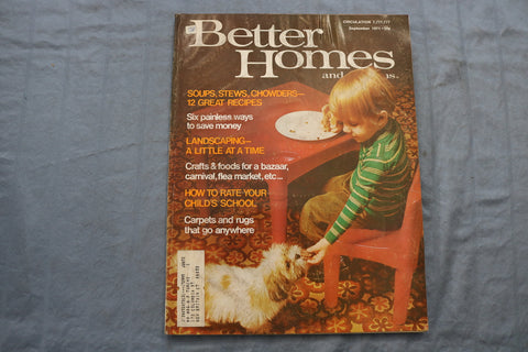 1971 SEPTEMBER BETTER HOMES AND GARDENS MAGAZINE - GREAT RECIPES COVER - E 9706