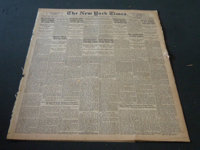 1926 JUNE 28 NEW YORK TIMES - EARTHQUAKE RAZES AEGEAN ISLAND VILLAGES - NT 5609