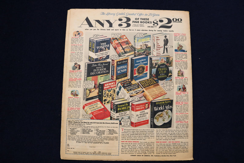 1956 JULY 29 FAMILY WEEKLY MAGAZINE - JEFF CHANDLER COVER - E 23285