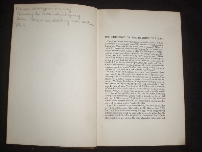1921 THE ATLANTIC BOOK OF MODERN PLAYS HARDCOVER BOOK-STERLING LEONARD - KD 9257