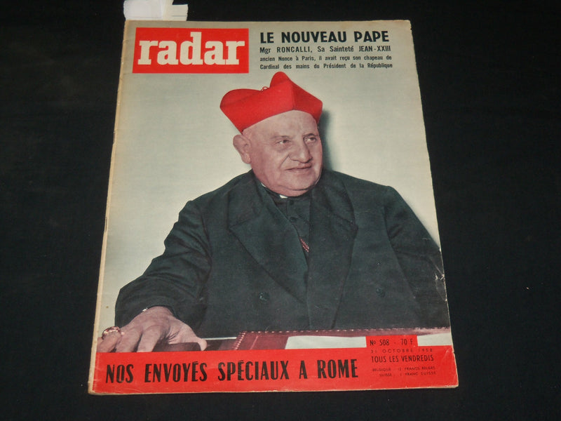 1958 OCTOBER 31 RADAR FRENCH MAGAZINE - LE NOUVEAU PAPE - ST 531J