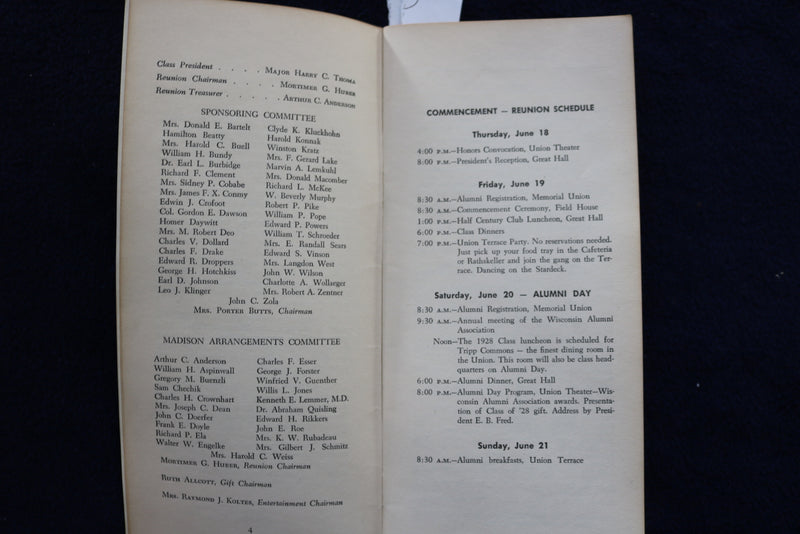 1953 WISCONSIN ALUMNI ASSOCIATION SILVER JUBILEE DIRECTORY CLASS OF 1928- K 1445