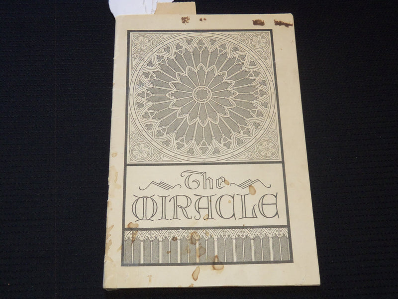 1924 THE MIRACLE STAGE PROGRAM - MAX REINHARDT - CLEVELAND - J 8010