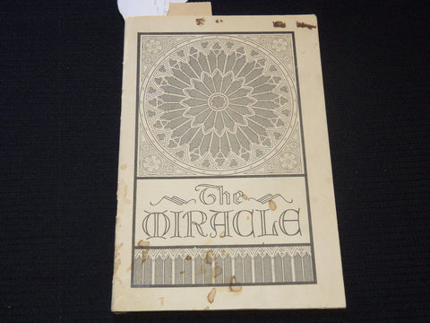 1924 THE MIRACLE STAGE PROGRAM - MAX REINHARDT - CLEVELAND - J 8010
