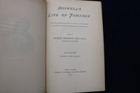 1891 BOSWELL'S LIFE OF JOHNSON HARDCOVER BOOKS - LOT OF 6 VOLUMES - KD 9449