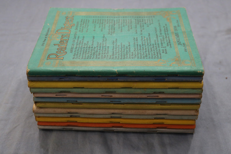 1938 READER'S DIGEST MAGAZINE - COMPLETE YEAR - LOT OF 12 - O 3873