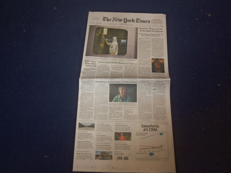 2021 JAN 31 NEW YORK TIMES -SEARCH FOR THREATS ON LEFT AS FAR-RIGHT PERIL BREWED