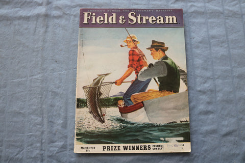 1950 MARCH FIELD & STREAM MAGAZINE - PRIZE WINNERS FISHING CONTEST - ST 1001D