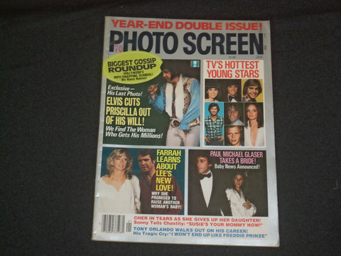 1978 JANUARY PHOTO SCREEN MAGAZINE - ELVIS CUTS PRISCILLA OUT OF WILL - ST 6252