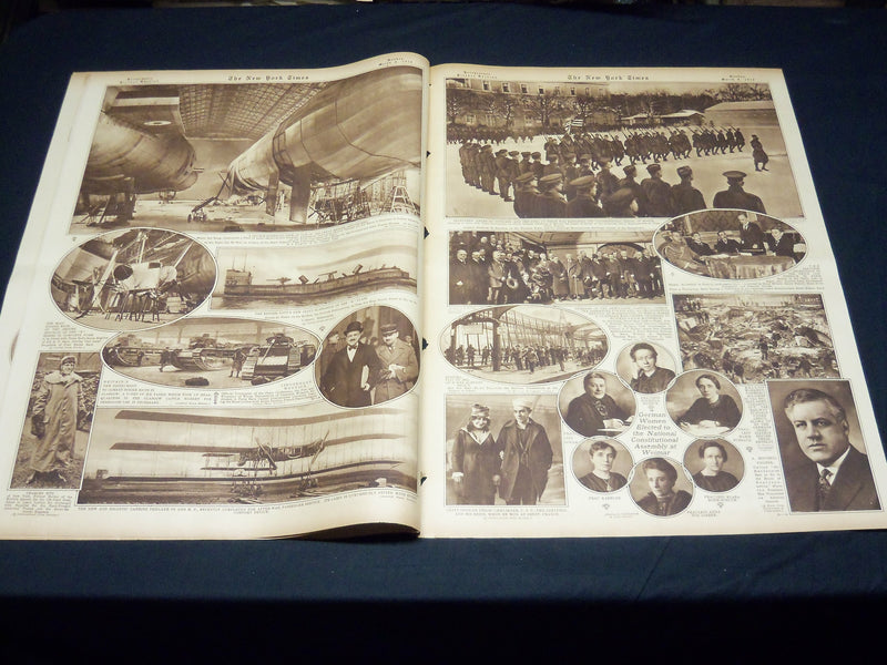 1919 MARCH 9 NEW YORK TIMES PICTURE SECTION - CURTISS AIRPLANE CO. - NT 8843