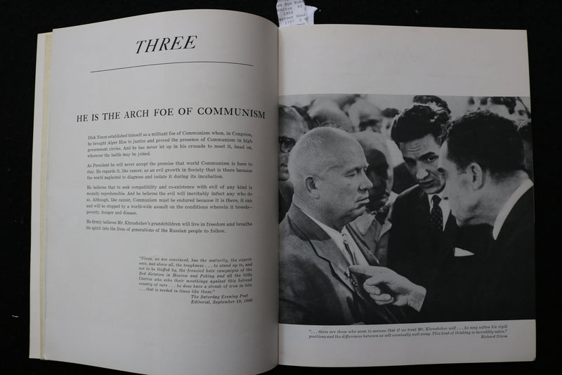 1960 RICHARD NIXON CAMPAIGN BOOK - SOFTCOVER - K 2312