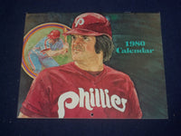 1980 PHILADELPHIA PHILLIES CALENDAR - PETE ROSE ILLUSTRATION ON COVER - ST 6808