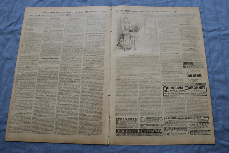 1897 JULY 18 LE PETIT ECHO DE LA MODE MAGAZINE-TULLE ET TAFFETAS-FRENCH- NP 8665