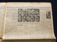 1974 AUGUST 7 NEW YORK TIMES - NIXON TELLS CABINET HE'LL STAY - NP 6455