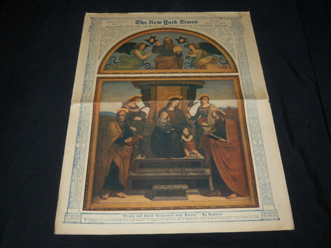 1913 MARCH 23 NEW YORK TIMES EASTER NUMBER SECTION - J. P. MORGAN ART - NP 5620