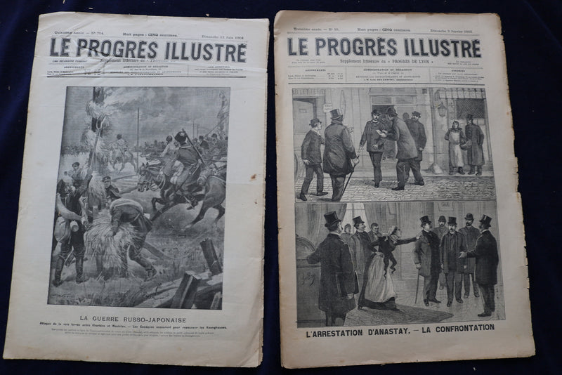 1892-1904 LE PROGRES ILLUSTRE MAGAZINE - FRENCH - LOT OF 23 - O 3659