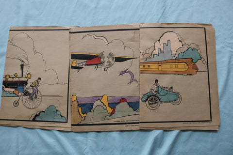 1936 MILDRED LYON HETHERINTON POSTERS IN PANEL FORM - LOT OF 3 - K 2521