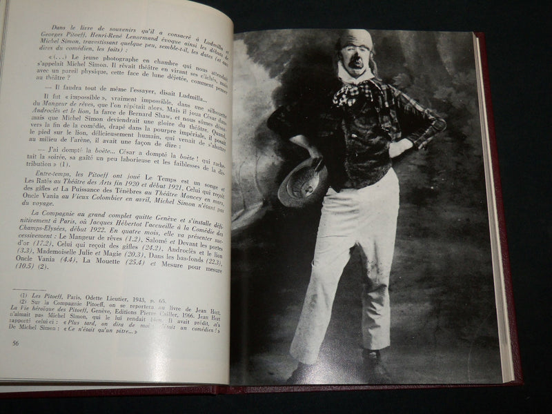 1975 MICHEL SIMON HARDCOVER BOOK BY CLAUDE GAUTEUR & ANDRE BERNARD - KD 6943