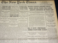 1921 JULY 11 NEW YORK TIMES - HARDING PROPOSES ARNAMENT PARLEY - NT 8700